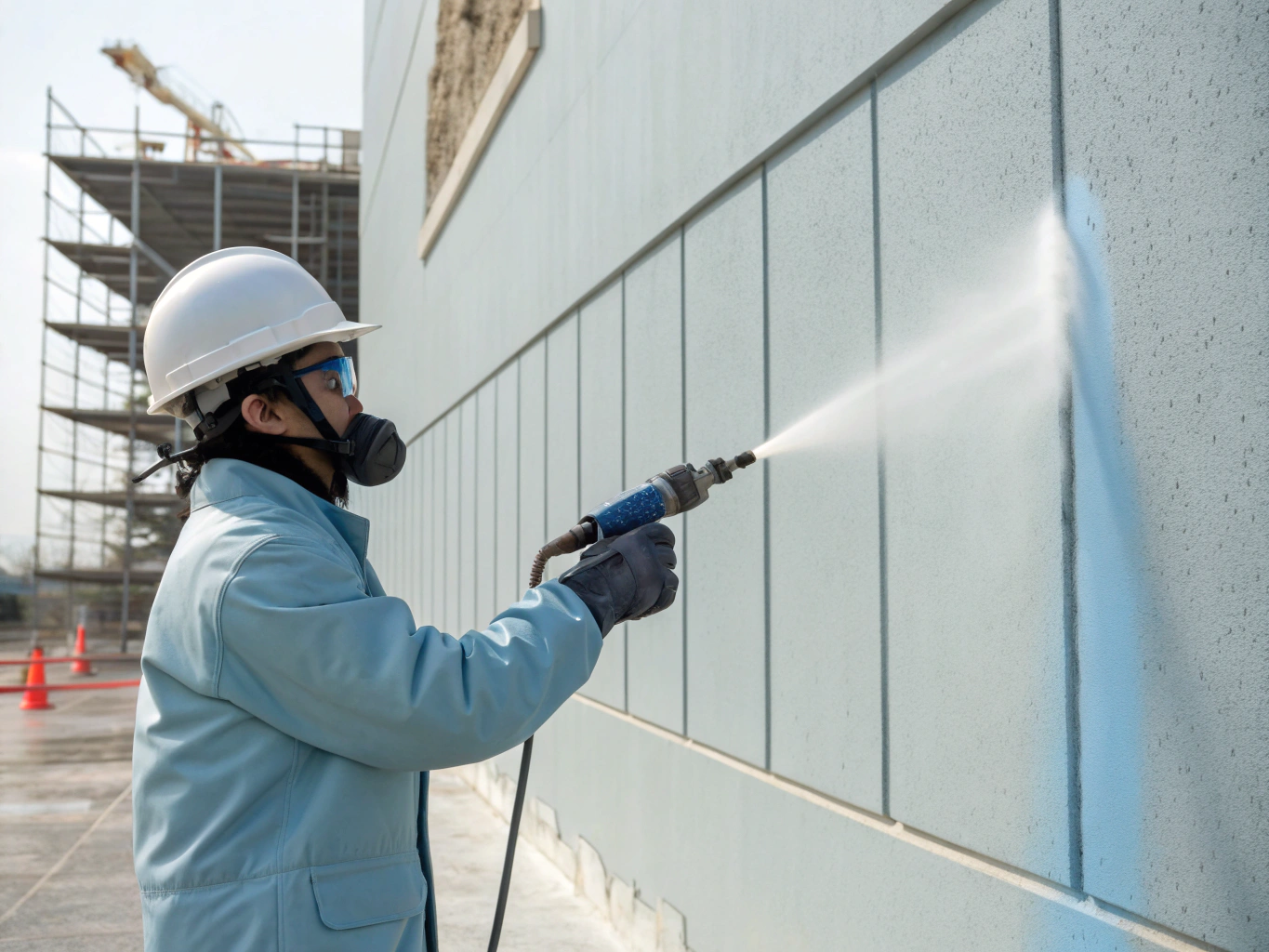 Façade waterproofing work